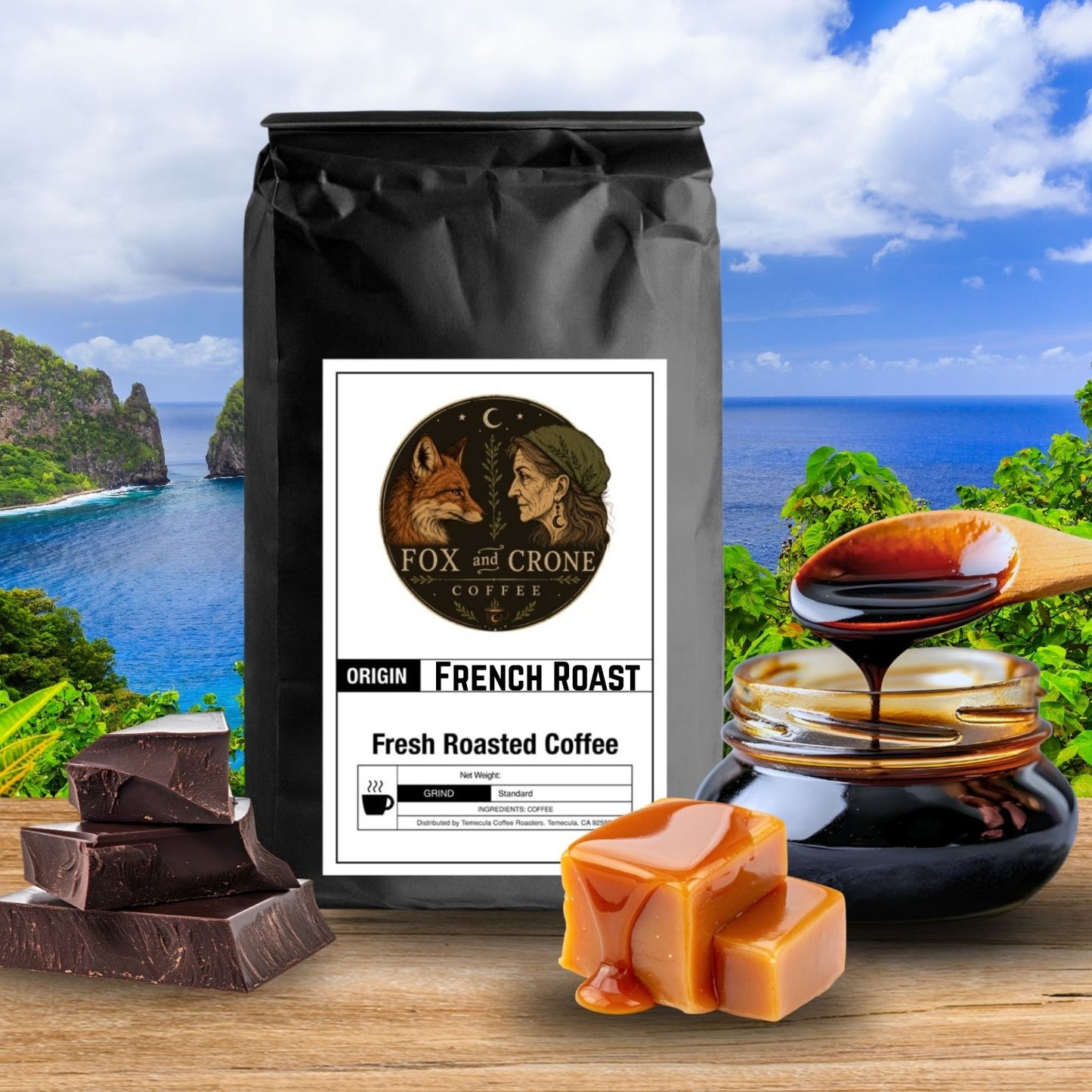 French Roast | Central American Blend, Dark Chocolate, Molasses, Caramel, Dark Roast