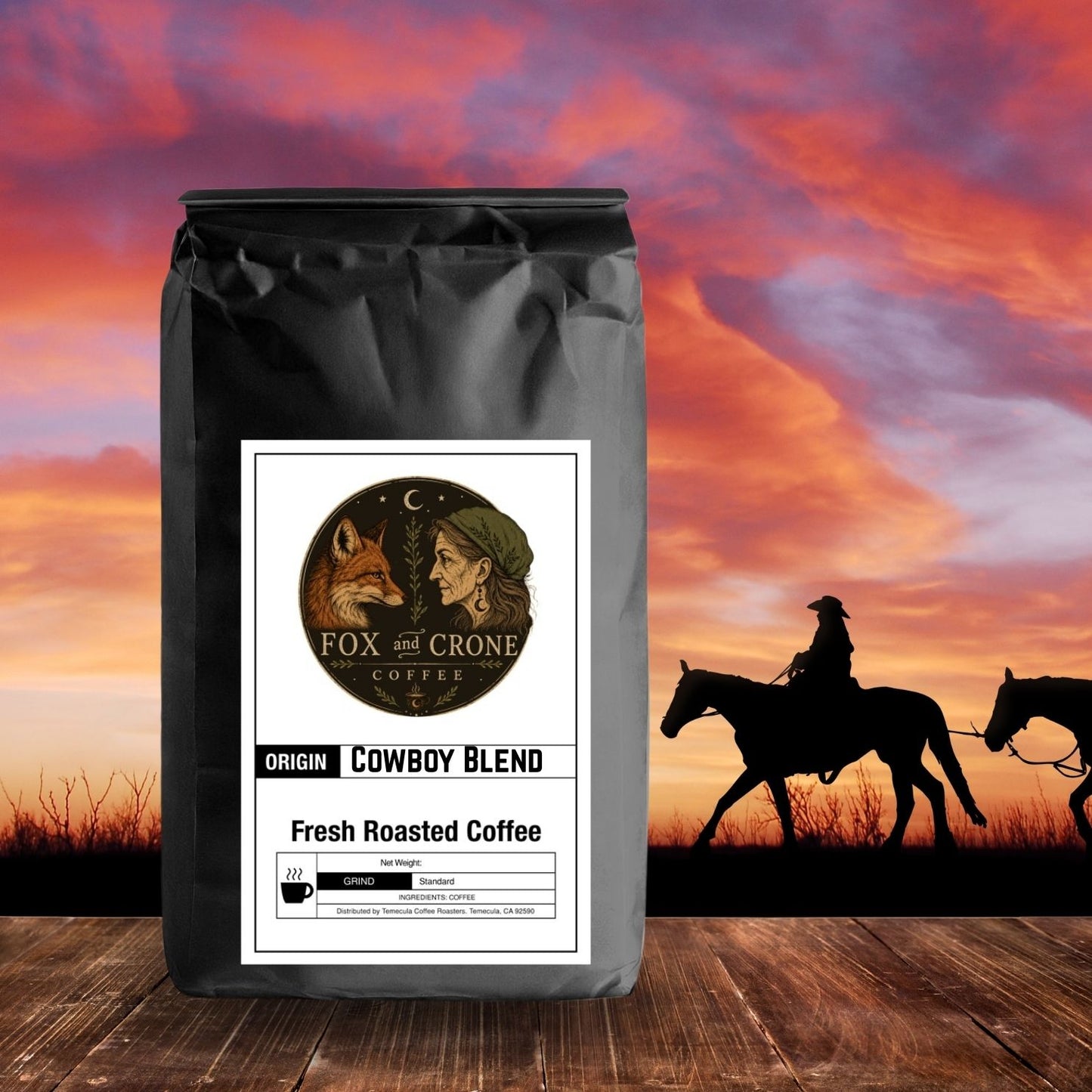 Cowboy Blend | Cocoa, Caramel, Vanilla, Dark and Medium Roast Coffee