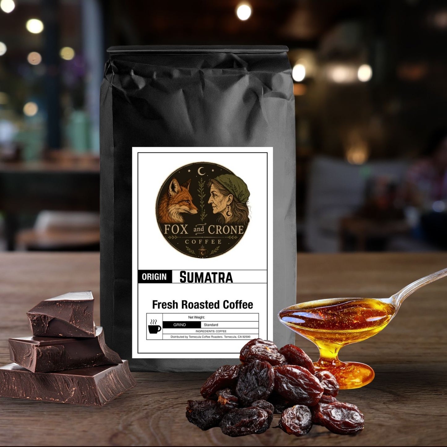 Sumatra | Syrup, Dark Chocolate, Dried Fruit Coffee Grounds & Beans