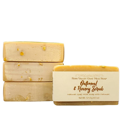 Natural Goat Milk Soap | Exfoliating Scrub | Oatmeal & Honey